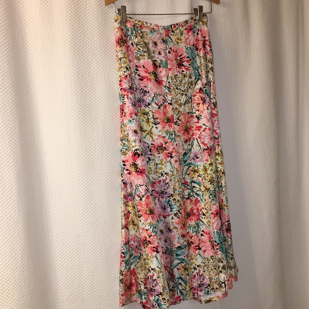 Pure Silk Skirt Floral